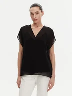 Bluzki damskie - Calvin Klein Bluzka K20K208187 Czarny Relaxed Fit - miniaturka - grafika 1