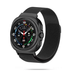 Metalowa bransoletka milanese Samsung Galaxy Watch Ultra 2024 Czarna - Akcesoria do smartwatchy - miniaturka - grafika 1