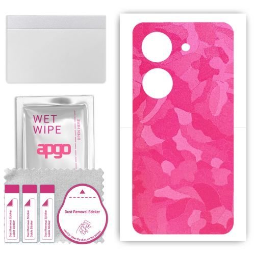 folia naklejka skórka strukturalna na TYŁ do Vivo Y36t 4G - Moro Camo Różowy - apgo SKINS