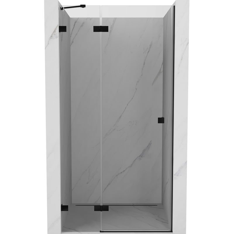 Mexen Lunar drzwi prysznicowe uchylne lewe 120 cm, transparent, czarne - 834-120-000-70-00-L