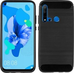 cofi1453® Silicone Case Bumper Carbon kompatybilny z HUAWEI P20 LITE 2019 Etui TPU Miękkie etui na telefon komórkowy Pokrowiec ochronny Czarny - Etui i futerały do telefonów - miniaturka - grafika 1