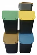Kosze na śmieci - Zestaw 4 Koszy Do Segregacji Odpadów+Bini Bio 4,5L - miniaturka - grafika 1