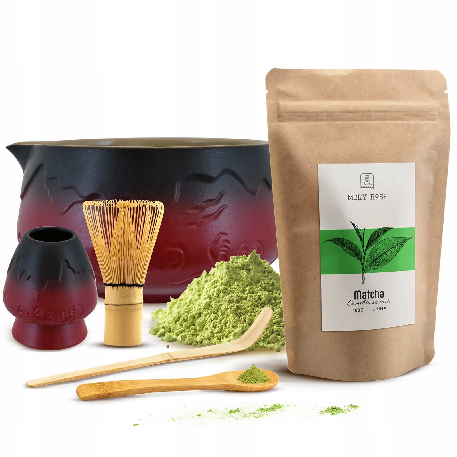 Zestaw akcesoriów do parzenia herbaty Matcha Matchawan Kusenaoshi Mountain