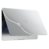 Torby na laptopy - Etui ochronne do Apple Macbook Air 15 M2/M3/M4 2023/2024/2025 Alogy AirGuard™ Elastyczna obudowa Matowa Przezroczysta Biel - miniaturka - grafika 1