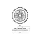Wentylatory sufitowe - Mantra Iluminación Wentylator sufitowy LED Gamer Big biały DC cichy Ø 56 cm CCT RGB - miniaturka - grafika 1