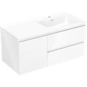 Szafki łazienkowe - Mexen Orio szafka łazienkowa 100 cm z umywalką Otis prawą, 2S, 1D, biała połysk - 91A13-10047-3-BBFFF00-W18P00 - miniaturka - grafika 1