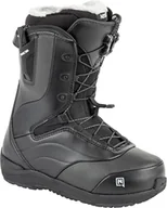Buty snowboardowe - Nitro Damskie buty snowboardowe Crown TLS '23 lekkie buty snowboardowe z systemem szybkiego sznurowania Allround Freestyle Freeride Softboot Warm Boots, czarne, MP 22,5 // EU 35 1/3 // US 5 - miniaturka - grafika 1