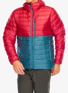 Kurtka puchowa Marmot Highlander Hoody - team red/moon river - Kurtki męskie - miniaturka - grafika 1