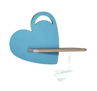 Lampy ścienne - Kinkiet Led Heart, lampy do pokoju dziecięcego, candellux, kinkiet dziecięcy, niebieski - miniaturka - grafika 1