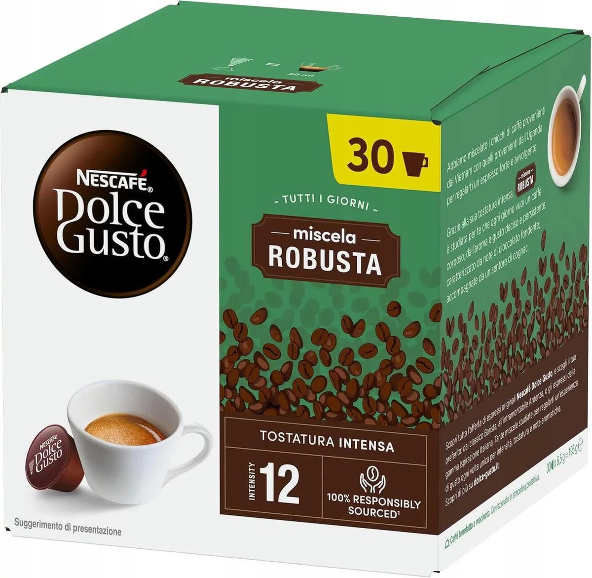 30 kapsułek Nescafe Dolce Gusto Robusta