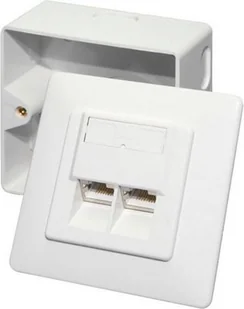LogiLink Gniazdo CAT6 2x RJ45 68244 - Pozostałe akcesoria sieciowe - miniaturka - grafika 1