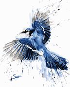 Malowanie po numerach - Malowanie po numerach Niebieski ptak - miniaturka - grafika 1