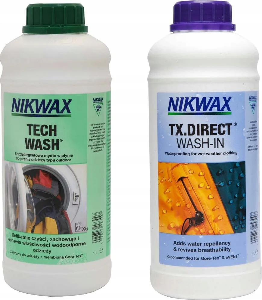 ZESTAW NIKWAX TECH WASH + IMPREGNAT TX.DIRECT WASH-IN ODZIEŻ TECHNICZNA