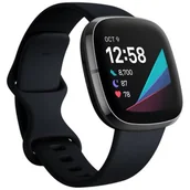 Smartwatch - Fitbit Sense Czarny - miniaturka - grafika 1