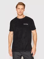 Koszulki męskie - Calvin Klein Swimwear T-Shirt KM0KM00766 Czarny Regular Fit - miniaturka - grafika 1