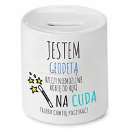 Skarbonki - Skarbonka Dla Logopedy na Urodziny na Prezent z Nadrukiem ze Zdjęciem + Opakowanie na prezent (wzór 02) - miniaturka - grafika 1