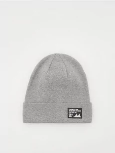 Reserved - Czapka beanie z naszywką - ciemnoszary - Czapki dla dzieci - miniaturka - grafika 1