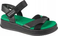 Sandały damskie - Rieker Rieker Sandals W0851-00 Czarne 36 - miniaturka - grafika 1