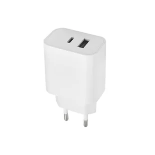 Maxlife ładowarka sieciowa PD QC MXTC-06 1x USB-C 1x USB 20W biała - Ładowarki do telefonów - miniaturka - grafika 1