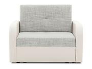 Fotele - Fotel rozkładany do salonu, Faso, 103x100x82 cm, szary, biały - miniaturka - grafika 1
