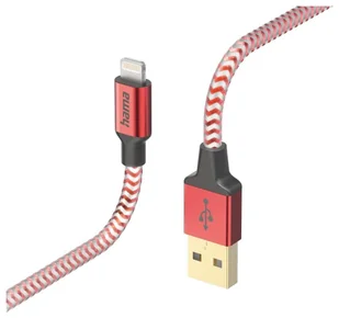 Hama Reflected USB-A - Lightning 1,5 m czerwony - Kable USB - miniaturka - grafika 1