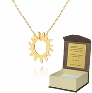 Biżuteria dla dzieci - ! 925 ZŁOTY ŁAŃCUSZEK SŁOŃCE 40 CM DEDYKACJA A4Z61 - miniaturka - grafika 1