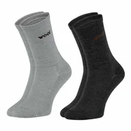 Skarpetki męskie - 2 pary skarpet merino wool do trekkingu szare i grafitowe - miniaturka - grafika 1