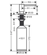 Mydelniczki i dozowniki mydła - Hansgrohe 42818800 42818800 - miniaturka - grafika 1