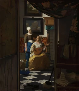 Girl with a Flute, Jan Vermeer - plakat 40x60 cm - Plakaty - miniaturka - grafika 1
