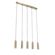 Lampy sufitowe - QAZQA Nowoczesna lampa wisząca brązowa 5-punktowa - Jeana - miniaturka - grafika 1