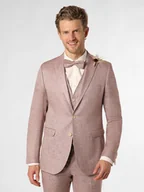 Garnitury - CG - CLUB of GENTS Męski garnitur modułowy z zawartością lnu - Paul SV Mężczyźni Slim Fit len różowy|czerwony marmurkowy, 98 - miniaturka - grafika 1