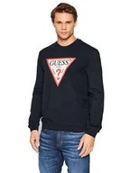 Bluzy męskie - Guess Bluza Męska Audley Cn Fleece Navy M2Yq37K6Zs1 G7V2 S - miniaturka - grafika 1