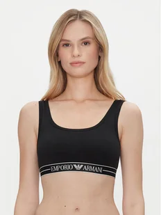 Emporio Armani Underwear Biustonosz top EW000420 AF10881 UC001 Czarny - Koszulki sportowe damskie - miniaturka - grafika 1