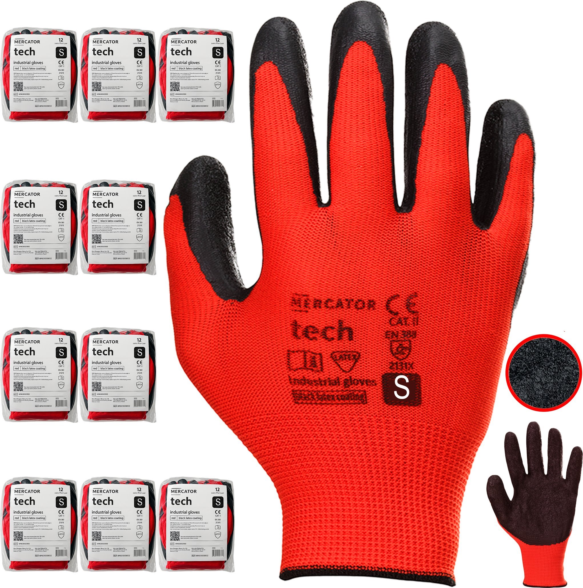 MERCATOR Tech Red+Black Latex - 120 Par 7 - S