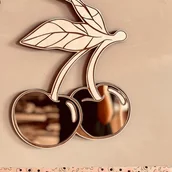 Wyposażenie pokoiku dziecięcego - Drewniane lusterko wisienki do pokoju dziecka - miniaturka - grafika 1