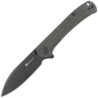 Noże - Nóż Sencut Scepter Dark Green Micarta, Black Stonewashed 9Cr18MoV (SA03G) - miniaturka - grafika 1