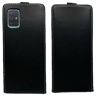 Etui z klapką kompatybilne z etui na telefon Samsung Galaxy A71 5G (A716F) pionowe składane etui ochronne z klapką czarne - Etui i futerały do telefonów - miniaturka - grafika 1