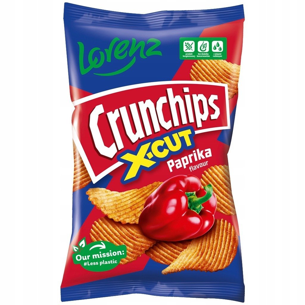 Chipsy Crunchips X-Cut o smaku papryki 130 g