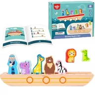 Układanki dla dzieci - Tooky Toy Drewniana Arka Noego + Książeczka z Zagadkami - miniaturka - grafika 1