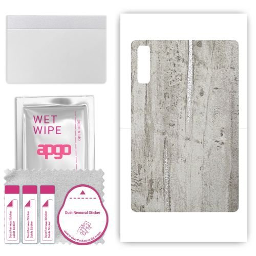 folia naklejka skórka strukturalna na TYŁ do Lenovo Pad Pro 12.7 - Beton Srebrne Paski - apgo SKINS