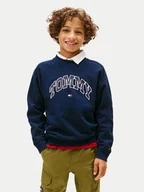 Bluzy dla chłopców - Tommy Hilfiger Bluza Varsity KB0KB09899 Granatowy Regular Fit - miniaturka - grafika 1