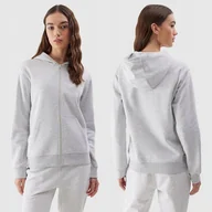 Bluzy damskie - 4F BLUZA DAMSKA DRESOWA ROZPINANA Z KAPTUREM SS24 - miniaturka - grafika 1