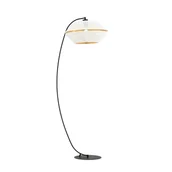 Lampy stojące - Lampa podłogowa MALIA LP E27 - biały/złoty - miniaturka - grafika 1