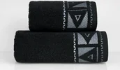 Ręczniki - Ręcznik, 100% mikrobawełna, miękki i puszysty 70x130cm Czarny - miniaturka - grafika 1