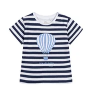 Bluzki dla niemowląt - T-shirt dla dziecka do 2 lat, z napisem Lecę do mamy, w paski - miniaturka - grafika 1