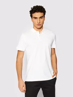Koszulki męskie - Pepe Jeans Polo Vincent PM541009 Biały Slim Fit - grafika 1