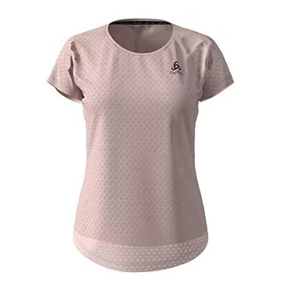 Koszulki i topy damskie - ODLO damska koszulka z krótkim rękawem Millennium Linenco różowy Sepia Rose Melange X-S 312701 - grafika 1