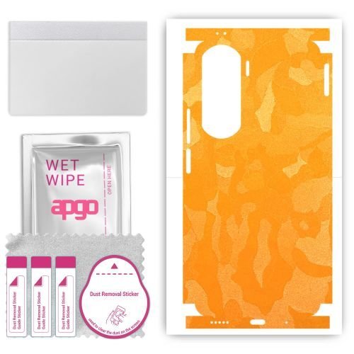 folia naklejka skórka strukturalna na TYŁ+BOKI do Honor 90 Lite - Moro Camo Żółty - apgo SKINS