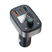 Transmitery FM - XO transmiter FM BCC06 Bluetooth MP3 ładowarka samochodowa 50W czarna - miniaturka - grafika 1
