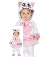 Stroje karnawałowe - Strój Kotek Kotka Biały 86/92 76089BZ kombinezon - miniaturka - grafika 1